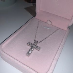 Diamond cross necklace